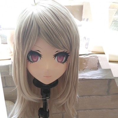 (KM264)Female/Girl Resin 3/4 Head Japanese Cartoon Character Akamatsu Kaede Cosplay Crossdress Kigurumi Mask 